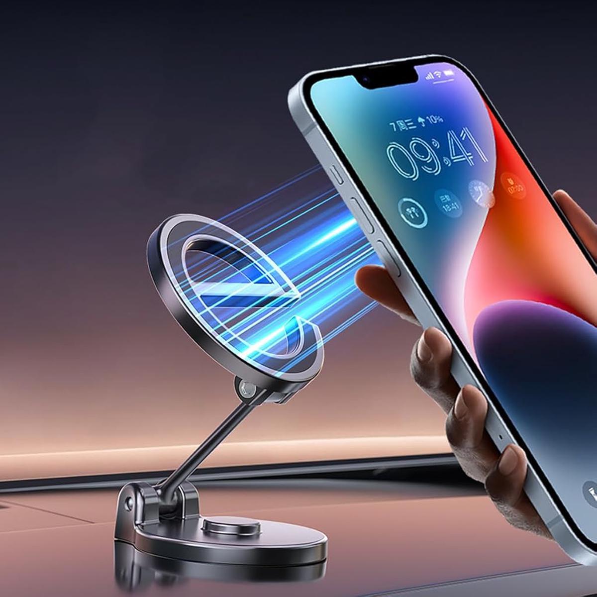 ZORBES Serplex Car Phone Mount Compatible with Magsafe Magnet Phone Holder for Car Dashboard 360  Rotatable Magnet Phone Holder Strong Magnet Phone Holder for iPhone15/ 14/13/ 12
