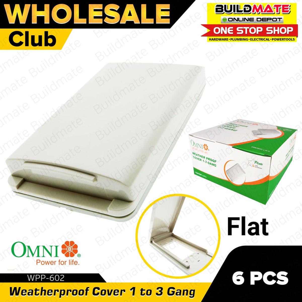 [WHOLESALE] (6PCS) OMNI Weatherproof Cover 1 to 3 Gang Flat for Switch & Outlet WPP-602 BUILDMATE