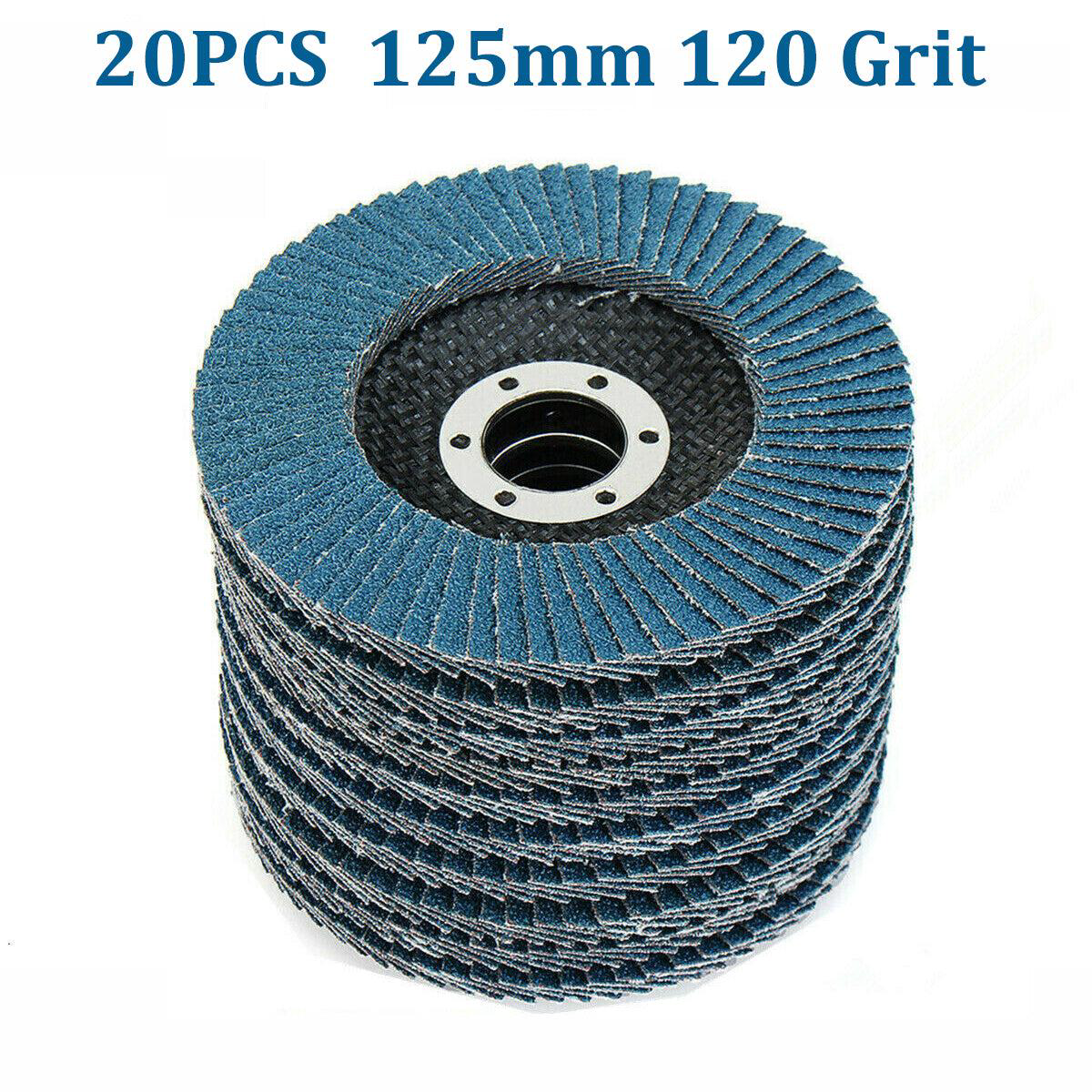 20PCS 58221 125MM Angle Grinder Flap Sanding Disc 120 Grit Grinding Wheel