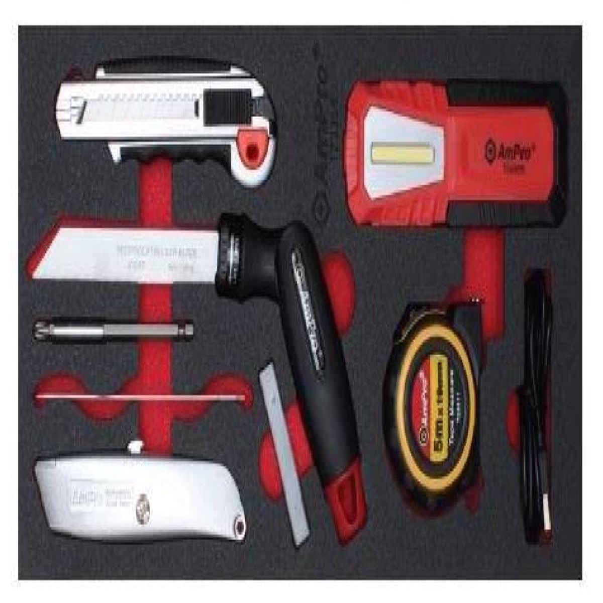 19Pc Recharge Work Light & Multi-Tool Set AMPRO T23356