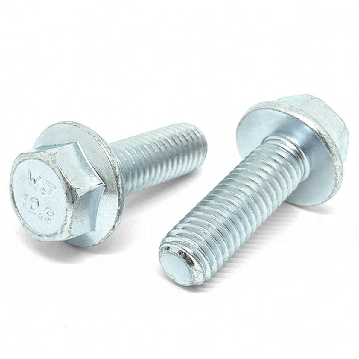 M10-1.25x30 Class 10.9 JIS Hex Flange Bolts Zinc Clear