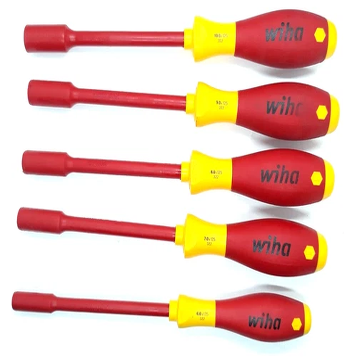 Wiha Tools 322 Insulated Metric Nut Driver Set 5 Piece Set 1000v