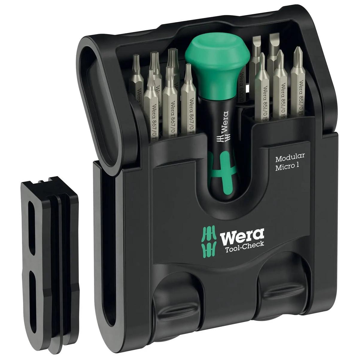 Wera Precision Screwdriver Bit Set with Handle Tool Check Modular Micro 1 21 Pieces