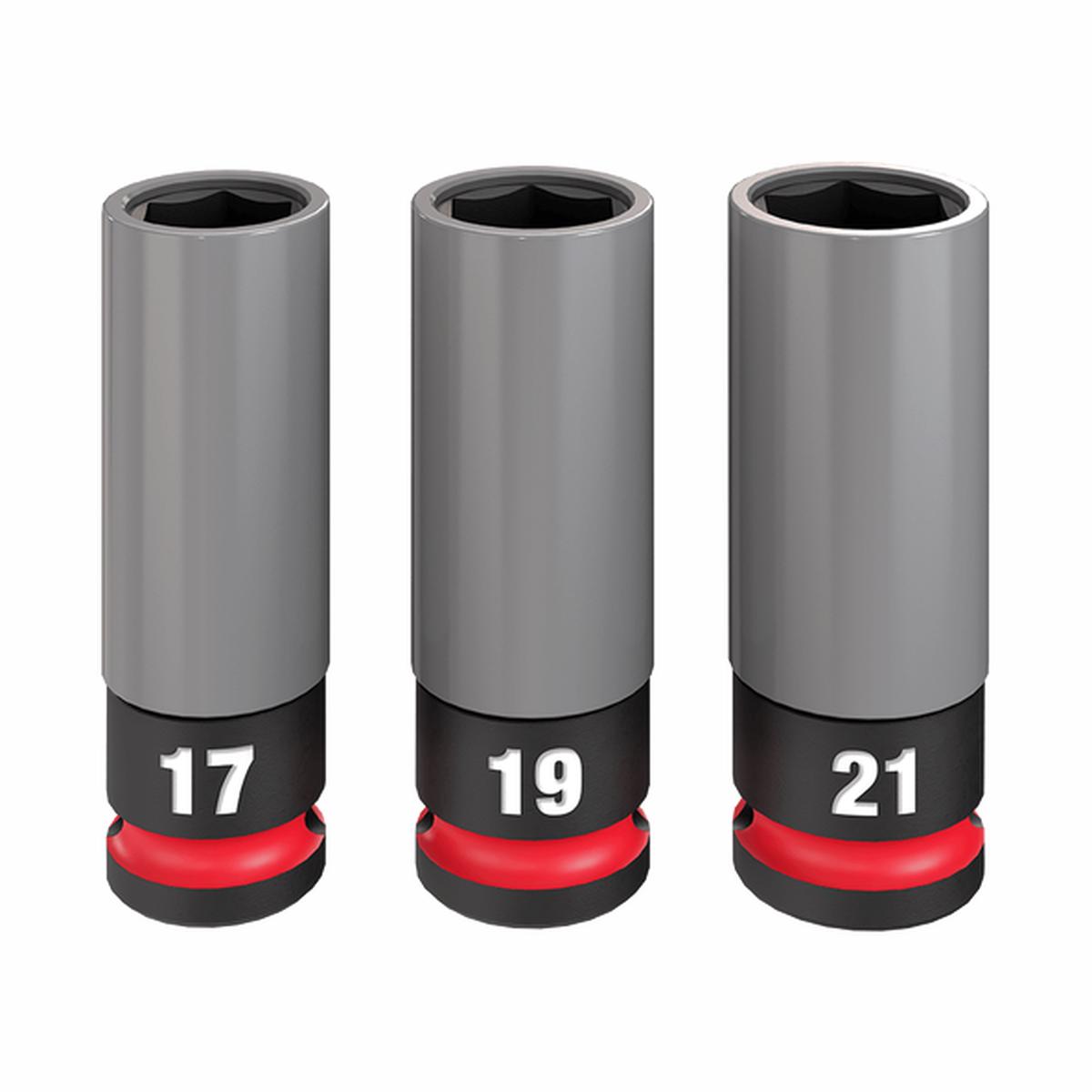 1/2" Drive Lug Nut Wheel Socket Set, 3 Piece