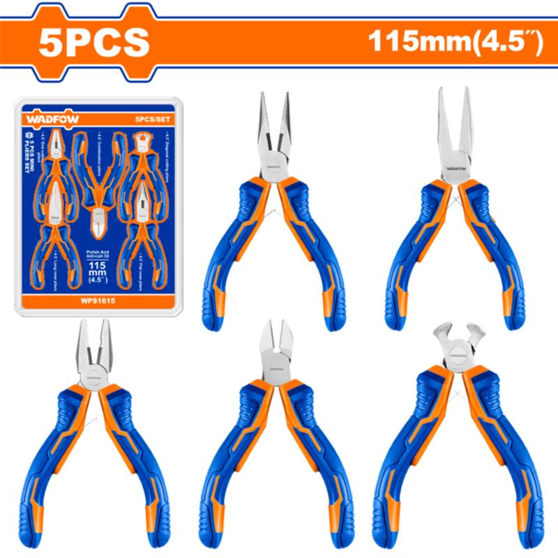 WPS1615 (Wadfow 5 Pcs mini pliers set 4.5  P5C30)