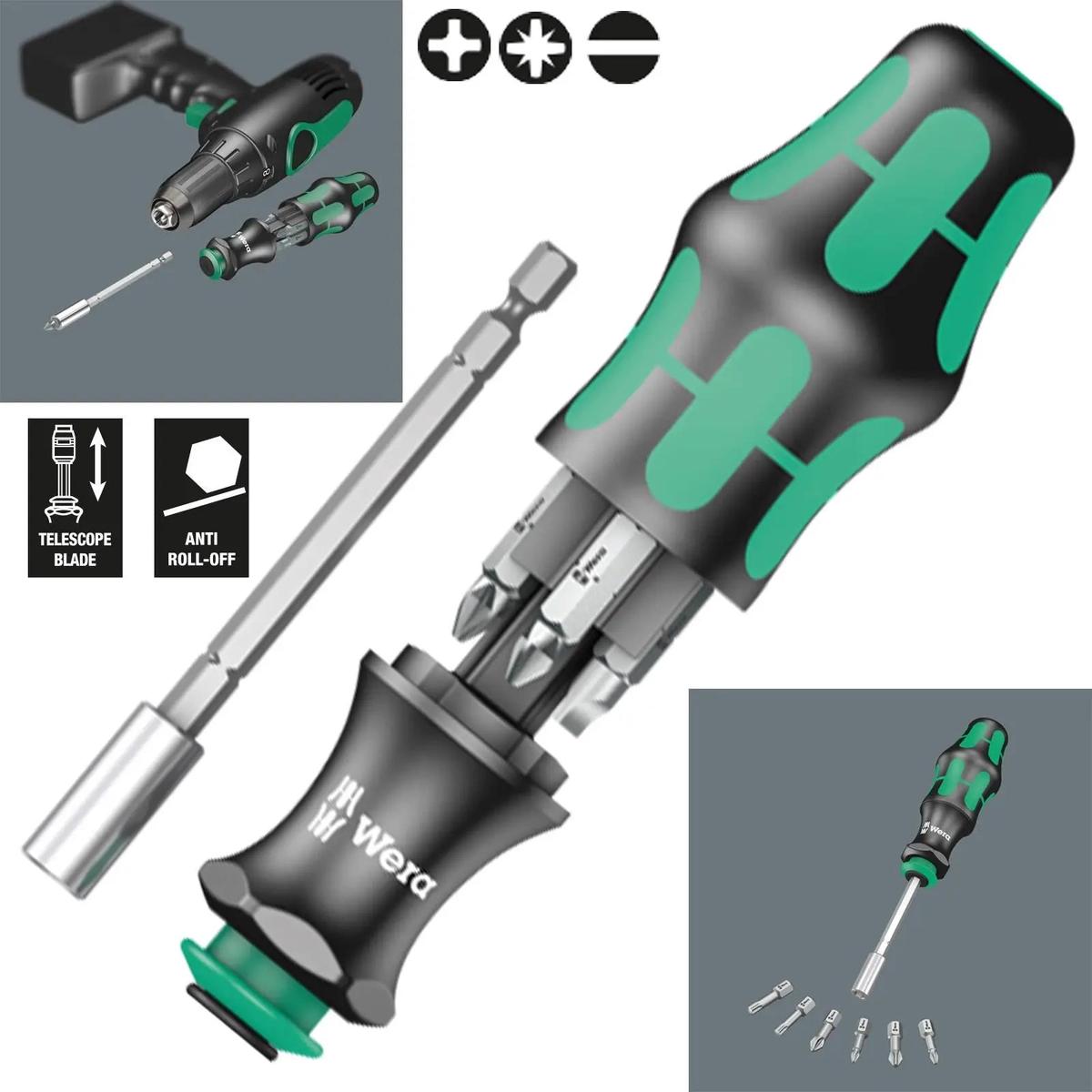 Wera Interchangable Screwdriver Set Kraftform Kompakt 28 SB 7 Pieces