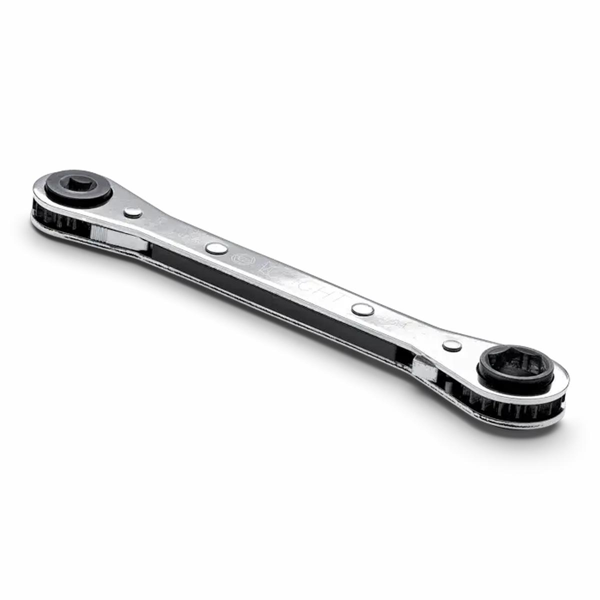 Wright Tool Air Conditioning and Refrigeration Reverse Ratcheting Box End Wrench, 1/4 in - 3/16 in x 3/8 in - 5/16 in Square - WT 9396 Box Wrench