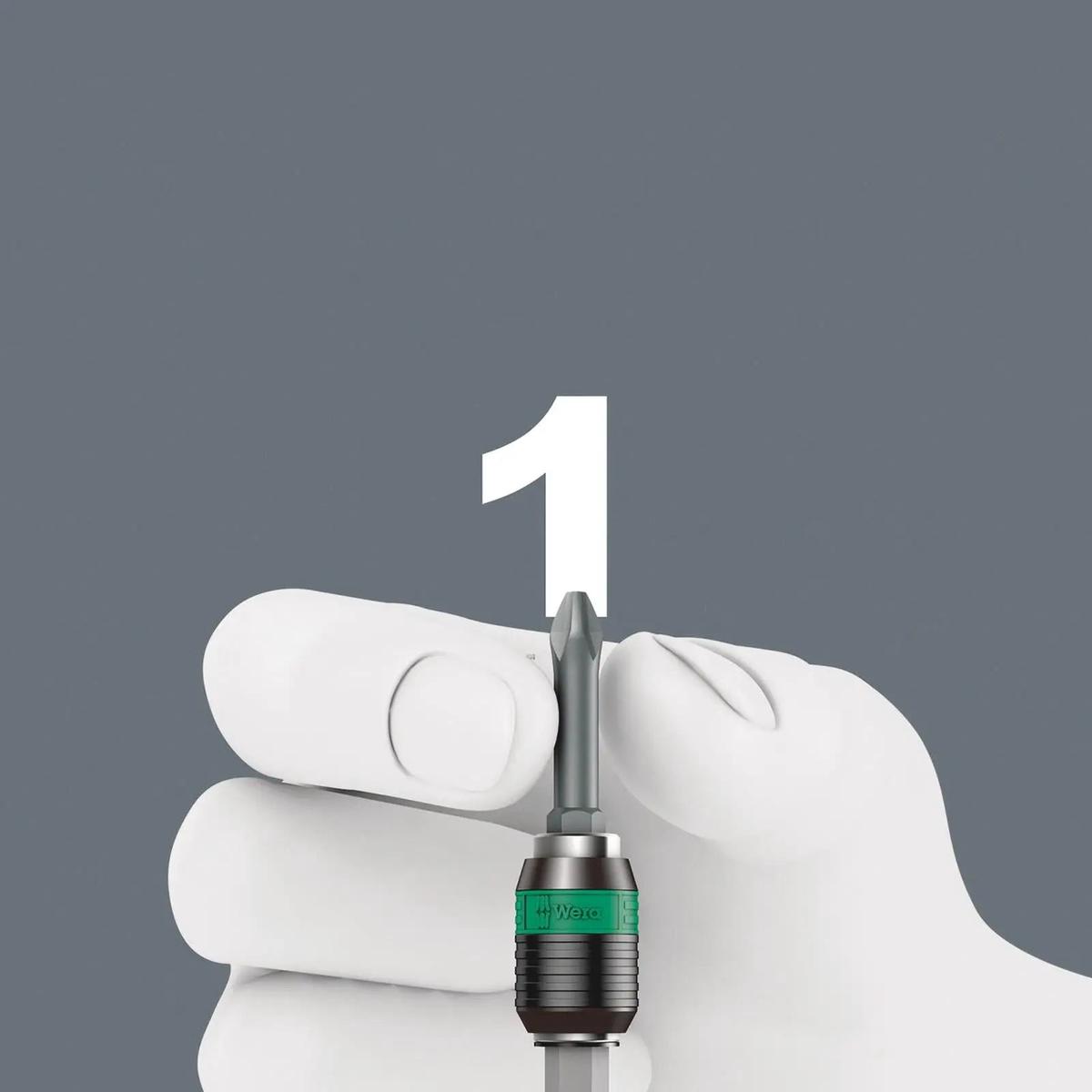 Wera Ratchet Screwdriver Kraftform Kompakt Pistol RA-R 1 with Holster 7 Pieces PH PZ TX