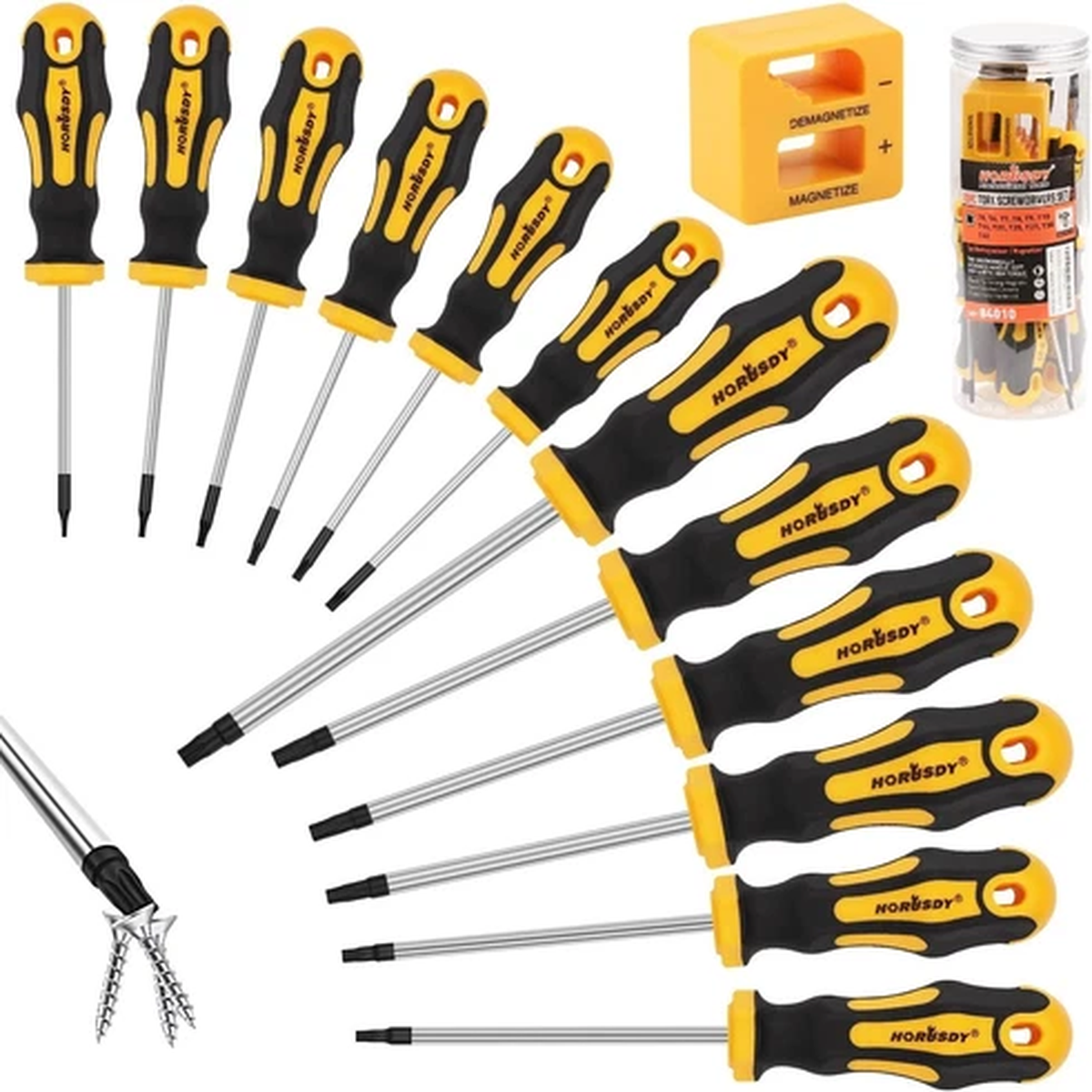 13-Piece Magnetic Torx Screwdrivers Set | T5 - T40 Magnetic Torx Screw