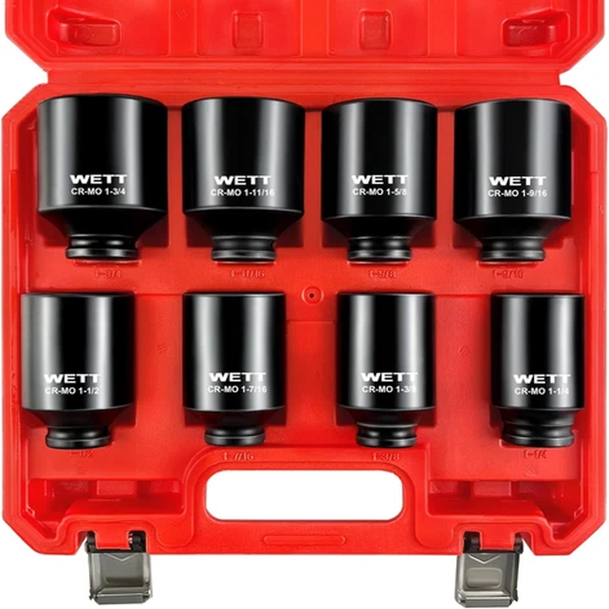 1/2" Drive Deep Large Impact Socket Set, 8-Piece Spindle Axle Nut Large Sockets