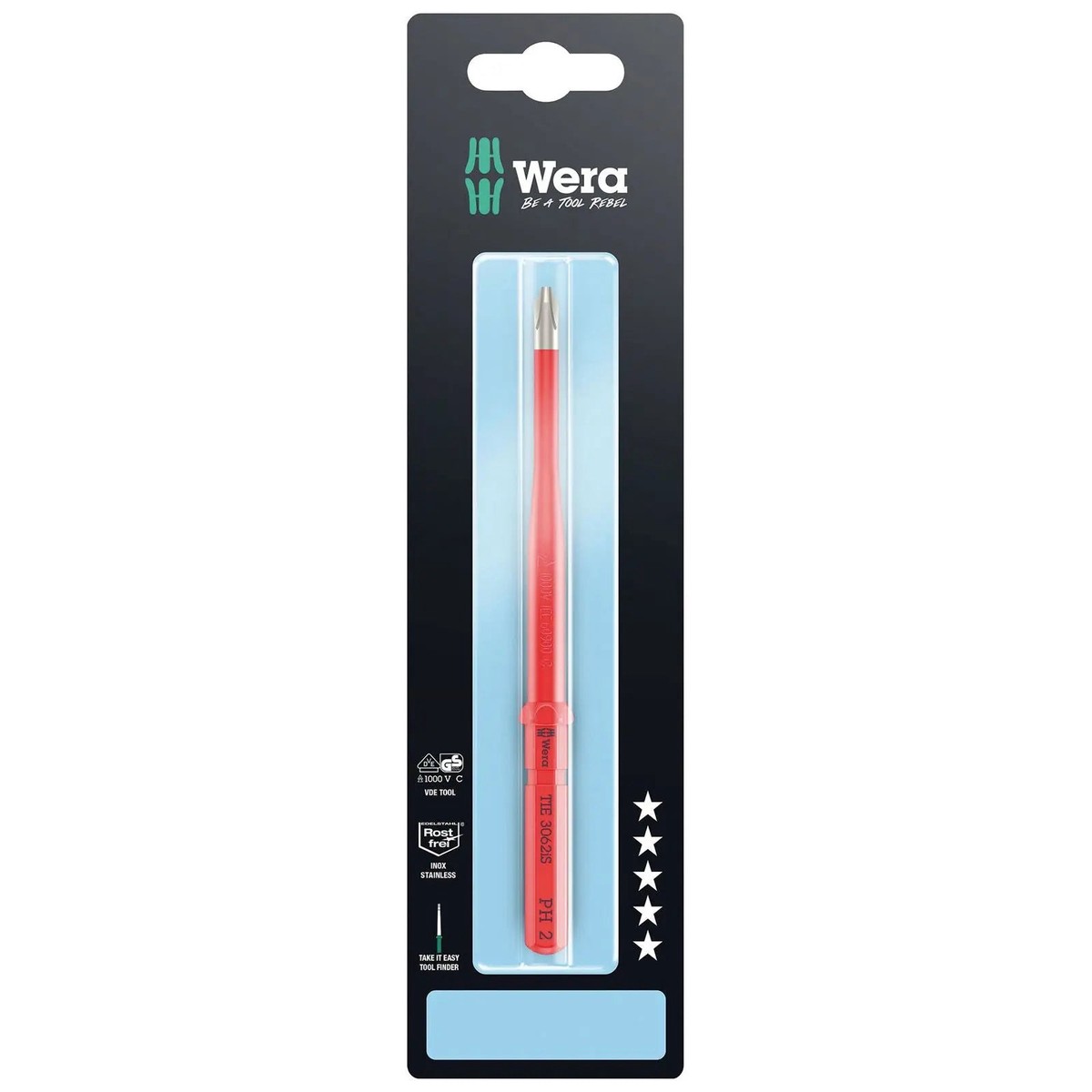 Wera Interchangeable Screwdriver Blade Kraftform Kompakt VDE Stainless Steel Take It Easy SB Colour Coded - Choose Size