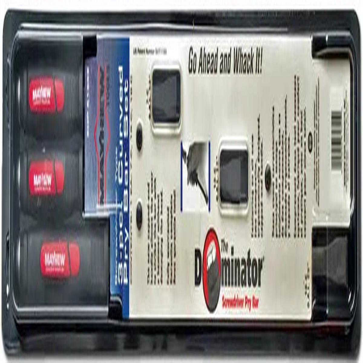 Wright Tool Set of 3 Curved Screwdriver-Style Pry Bar with Tray, 7 in - 12 in - WT 9M61355
