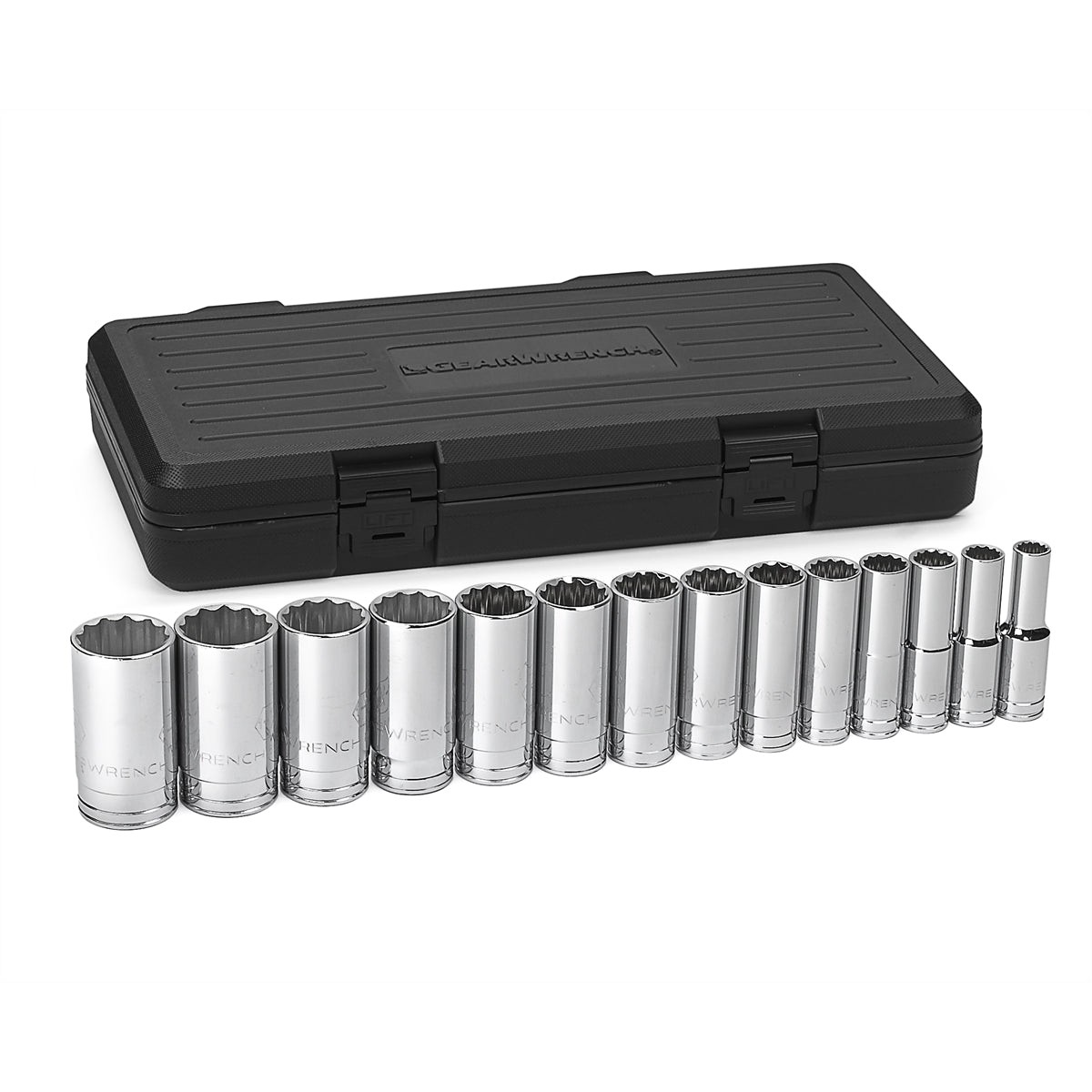 14 Pc. 1/2" Drive 12 Point SAE Deep Socket Set KDT80732