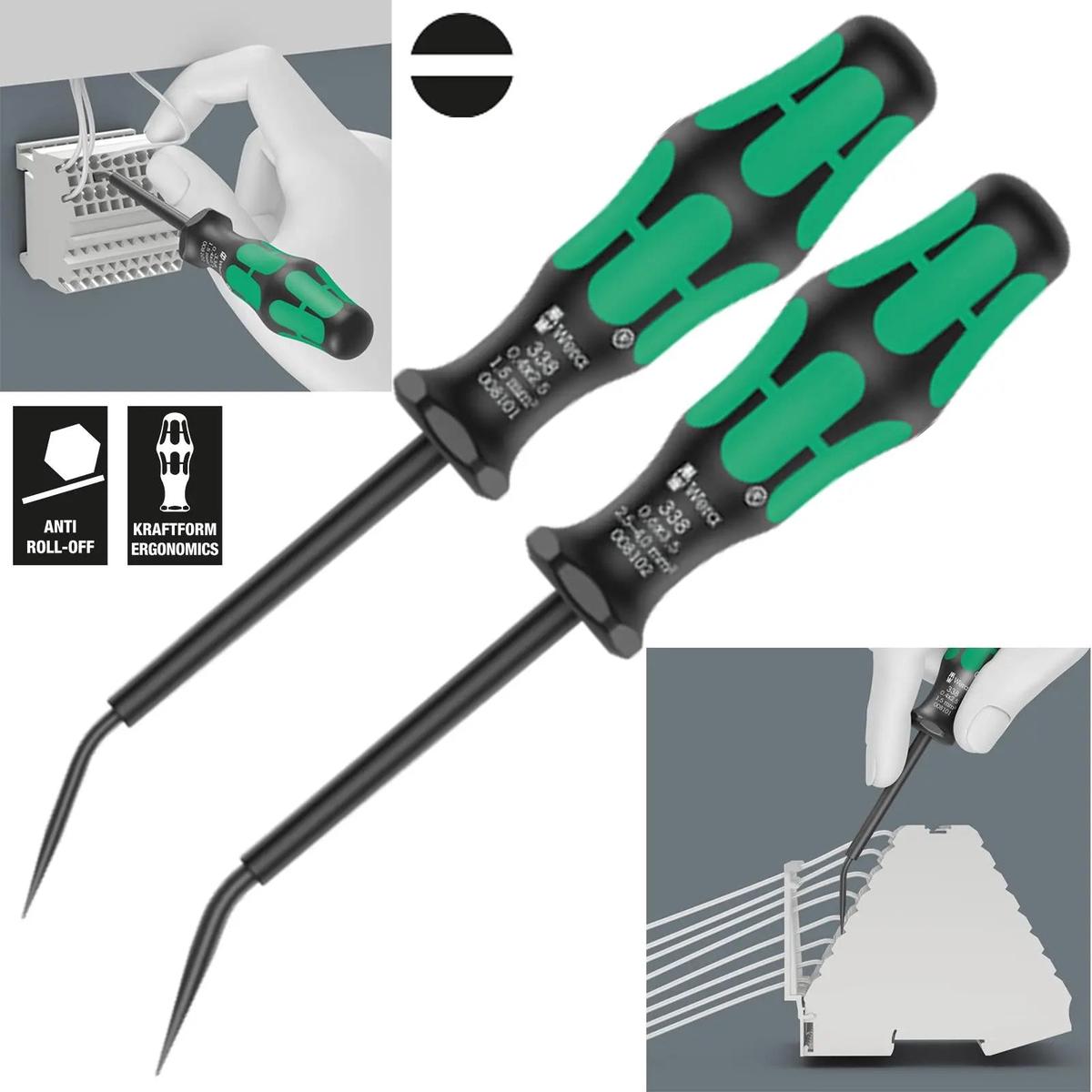 Wera Actuation Tools for Terminal Blocks Spring Cages 2 Piece 338/2