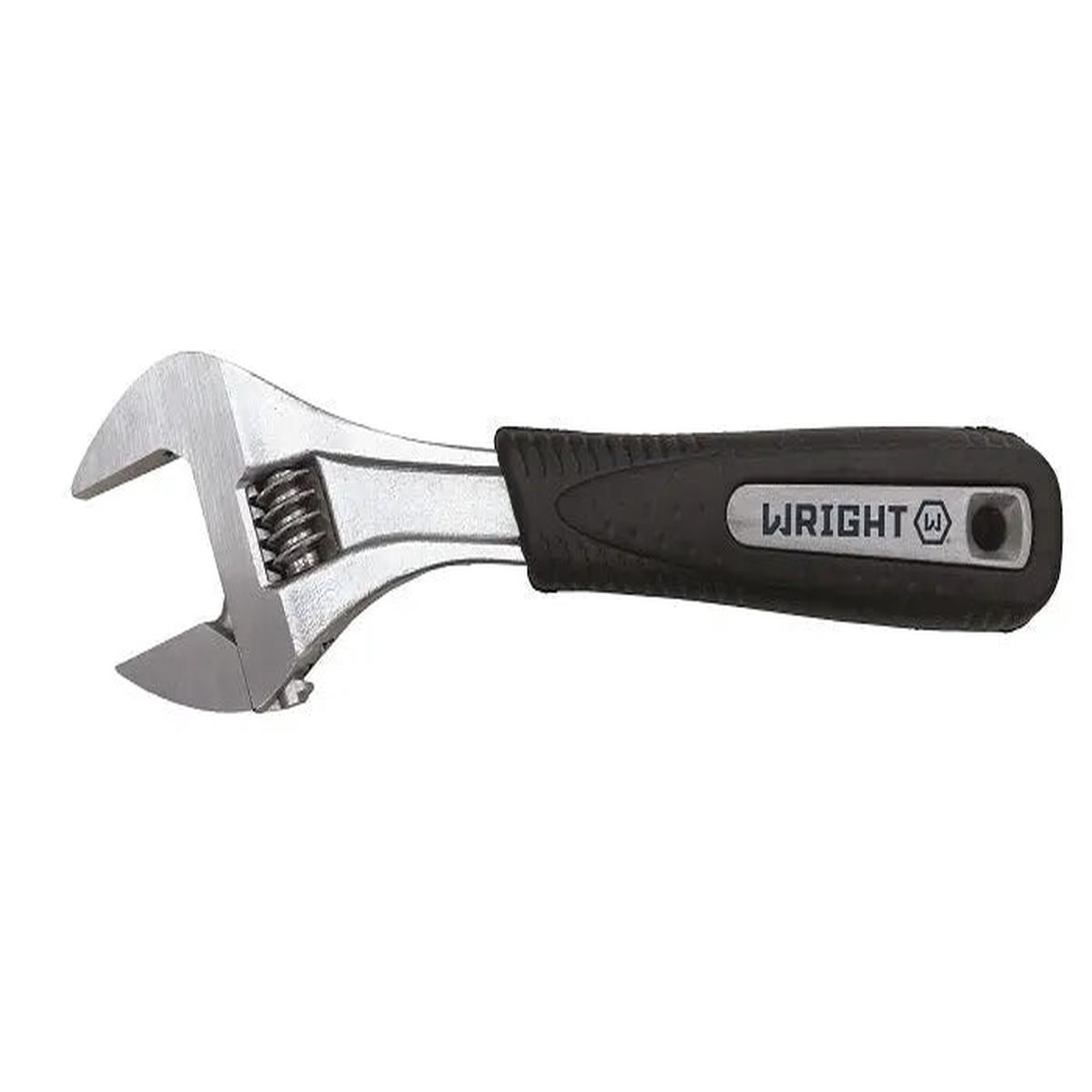 Wright Tool Ultimate Grip Black Industrial Adjustable Wrench Maximum Capacity 1-3/16 in, Length 8 in - WT 9ABG08 Adjustable Wrench