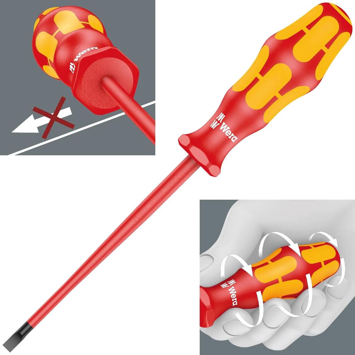 Wera Kraftform Plus VDE Slimline Screwdriver 1000V Slotted Phillips Pozi