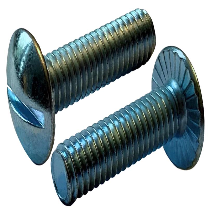 [1000 BULK] Machine Screws Slotted Truss Serrated Zinc Plated 5/16-18 X 1-1/4