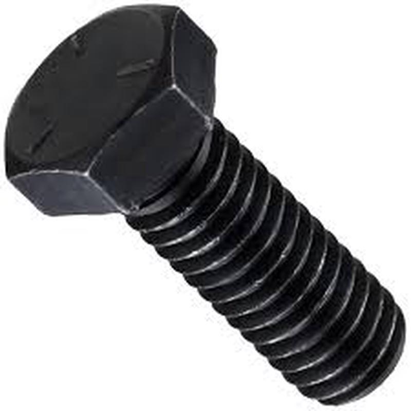[175 PKG] Grade 2 Plain Finish Hex Tap Bolt (Full Thread) 3/8-16 X 5