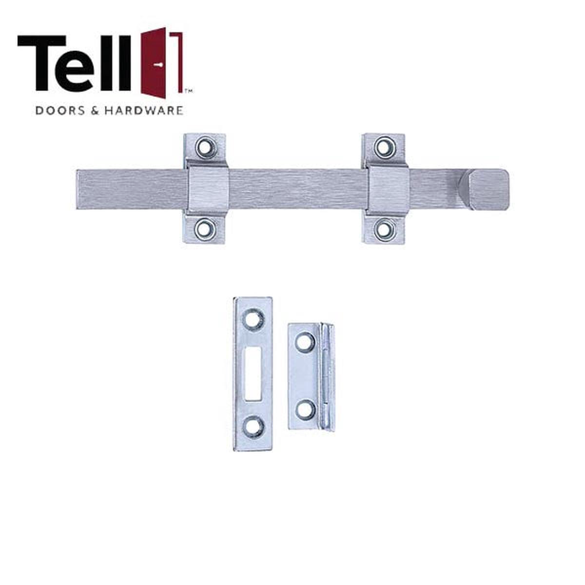 TELL 8211 DT100017 8211 88221 Surface Mounted Surface Bolt 8211 Solid Brass Material 8211 Satin Chrome