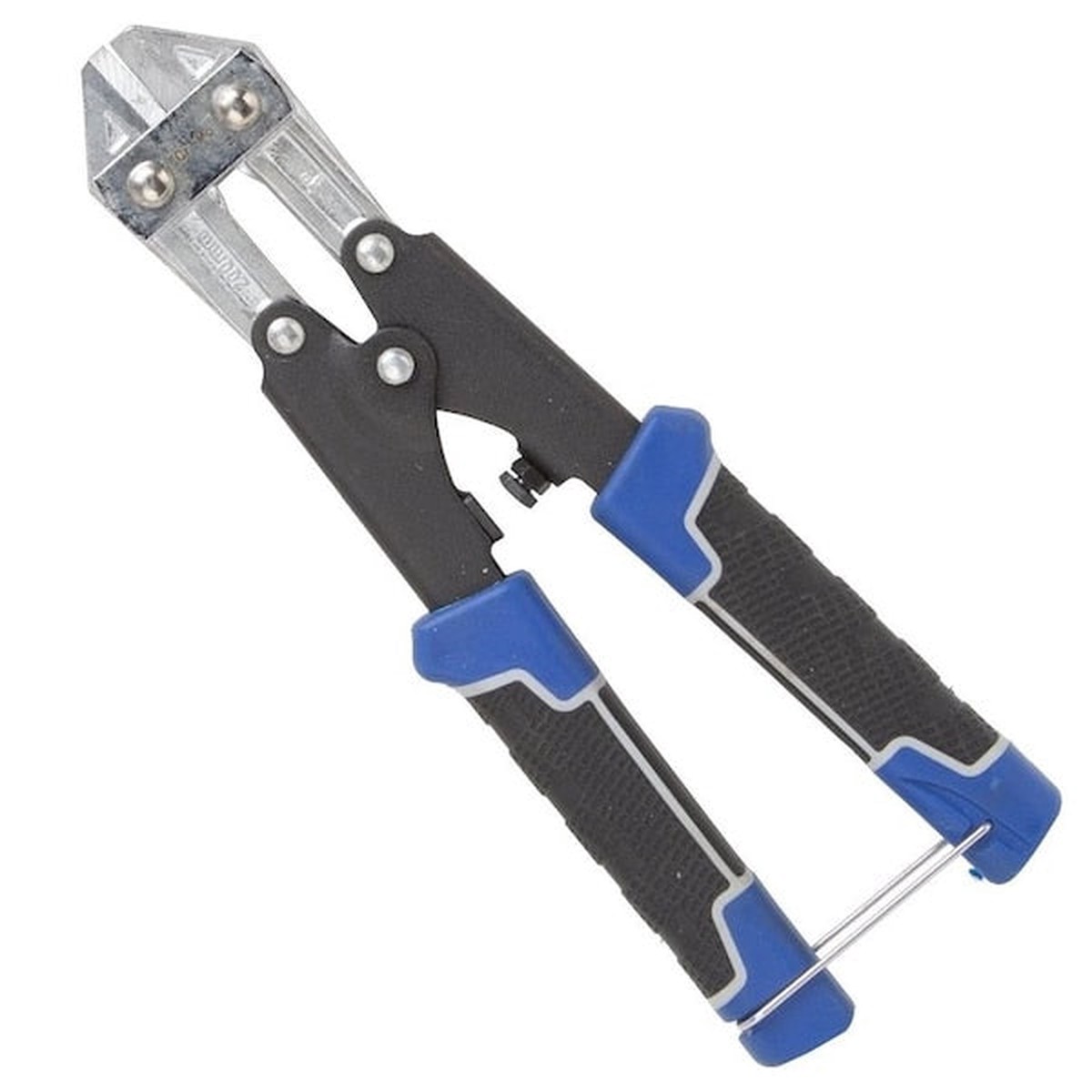 Vulcan Tools Mini Bolt Cutter, 3 mm Cutting Capacity, Chrome-Molybdenum Steel Jaw, 8 in OAL, Black/Blue Handle