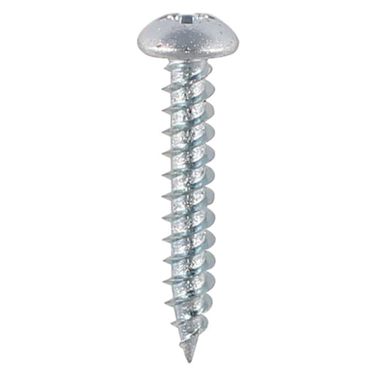 TIMCO Twin-Threaded Woodscrews - PZ - Round - Zinc - 8 x 3/4 - 200 Pieces Box