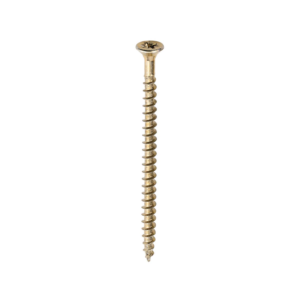TIMCO Solo Chipboard & Woodscrews - PZ - Double Countersunk - Yellow - 5.0 x 80 - 200 Pieces Box
