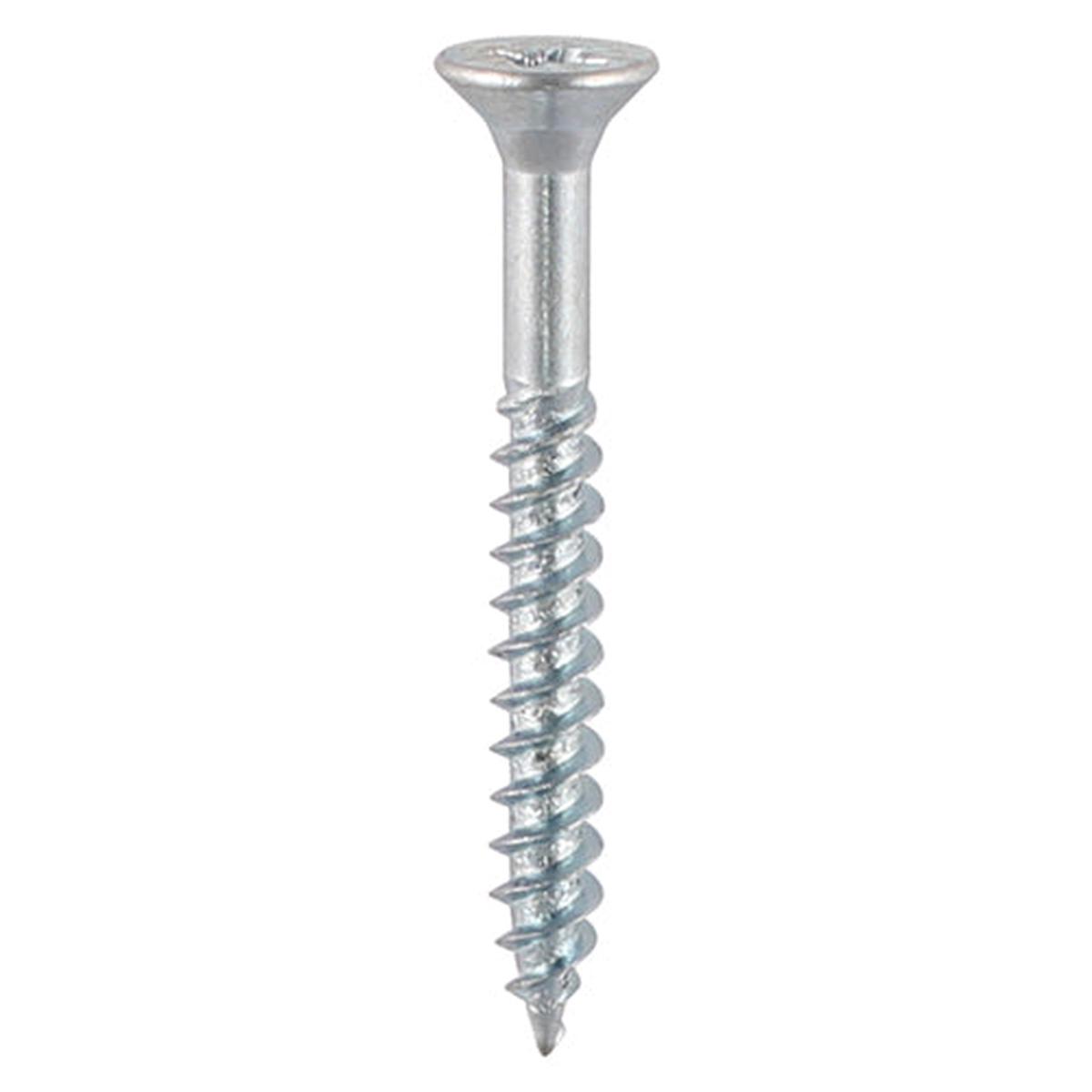 TIMCO Twin-Thread Woodscrews - PZ - Double Countersunk - Zinc - 10 x 2 - 190 Pieces TIMbag