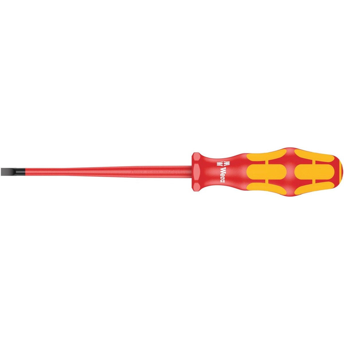Wera 160 Is VDE Insulated Screwdriver With Reduced Blade Diameter For Slotted Screws, 1x5.5x125-mm.