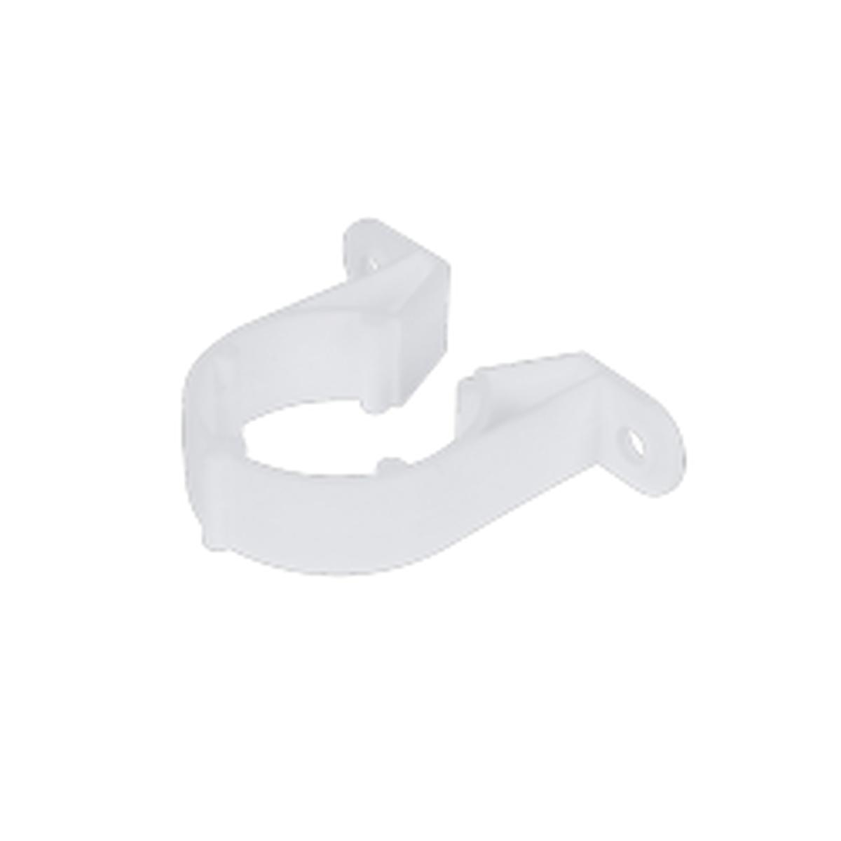 White Waste Pipe Clips  Pack of 10 Secure and Durable Pipe Support - 32mm x PACK OF 10