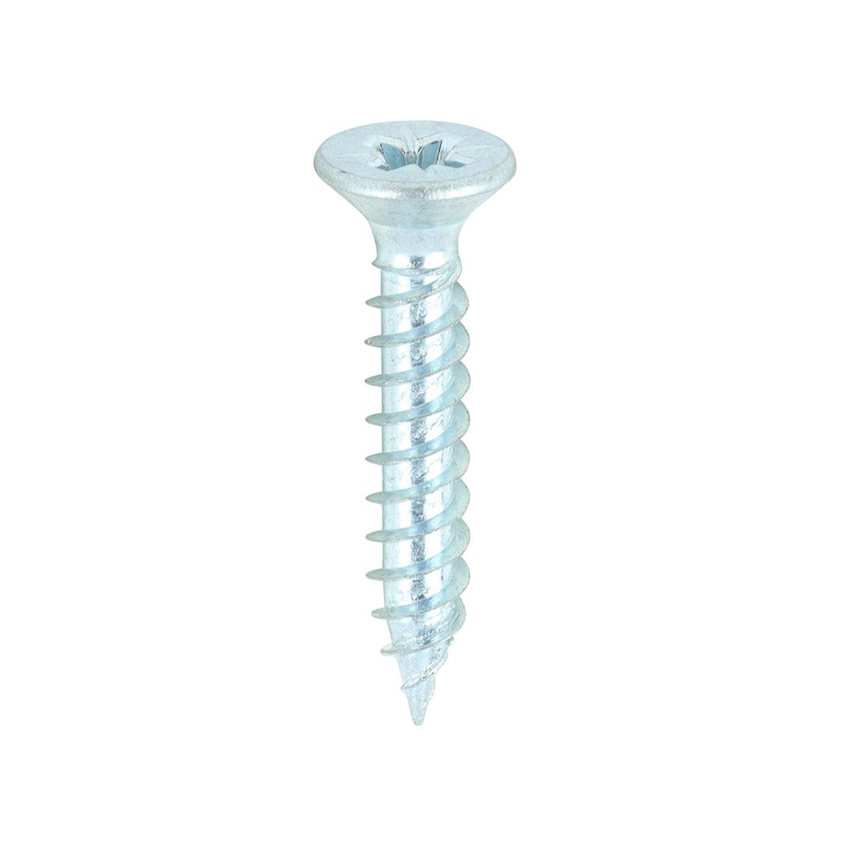 TIMCO Twin-Threaded Woodscrews - PZ - Double Countersunk - Zinc - 8 x 1 - 200 Pieces Box