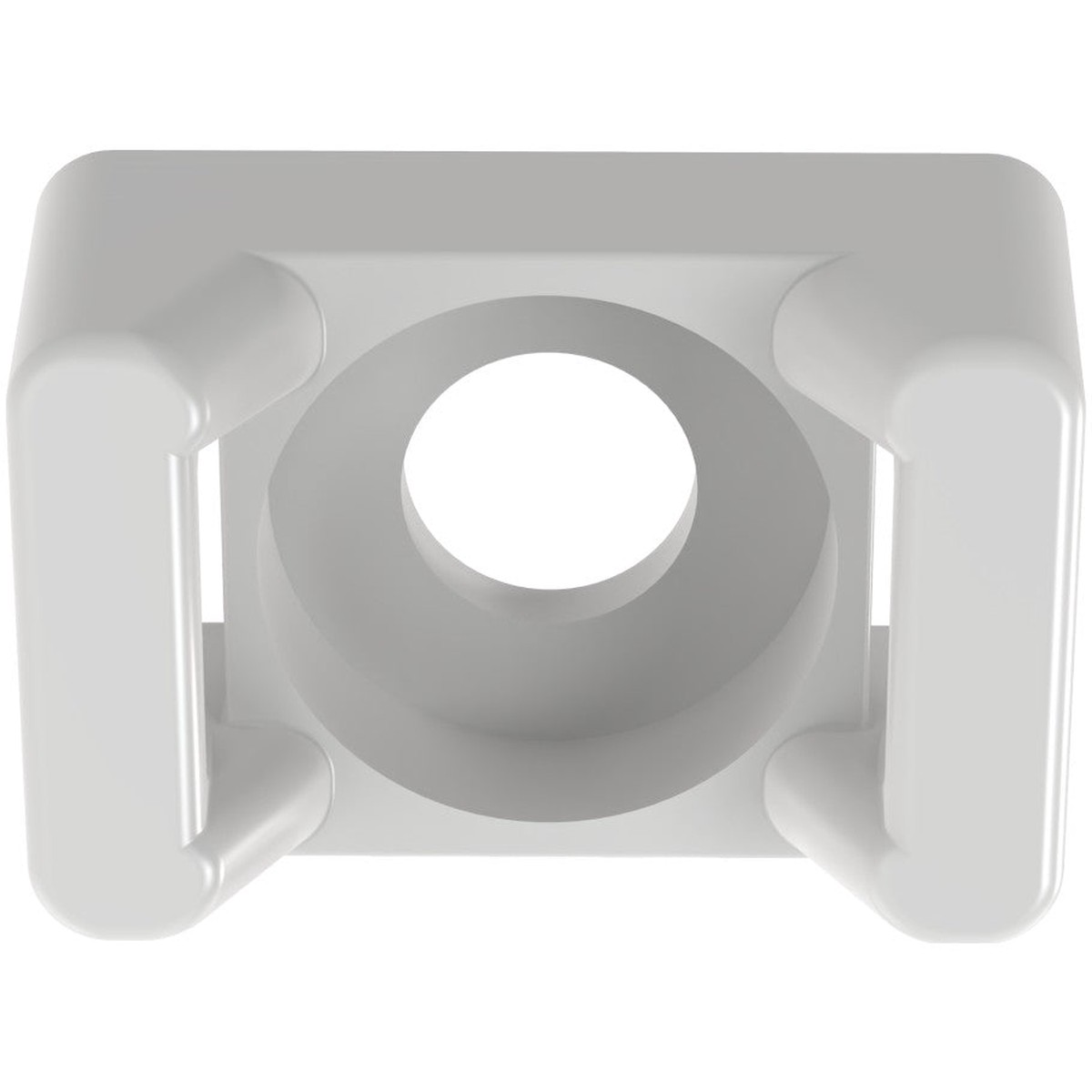 TM2S8-C Cable Tie Mount, Natural, PA 6.6, 0.63x0.43", 8 Screw, PK100