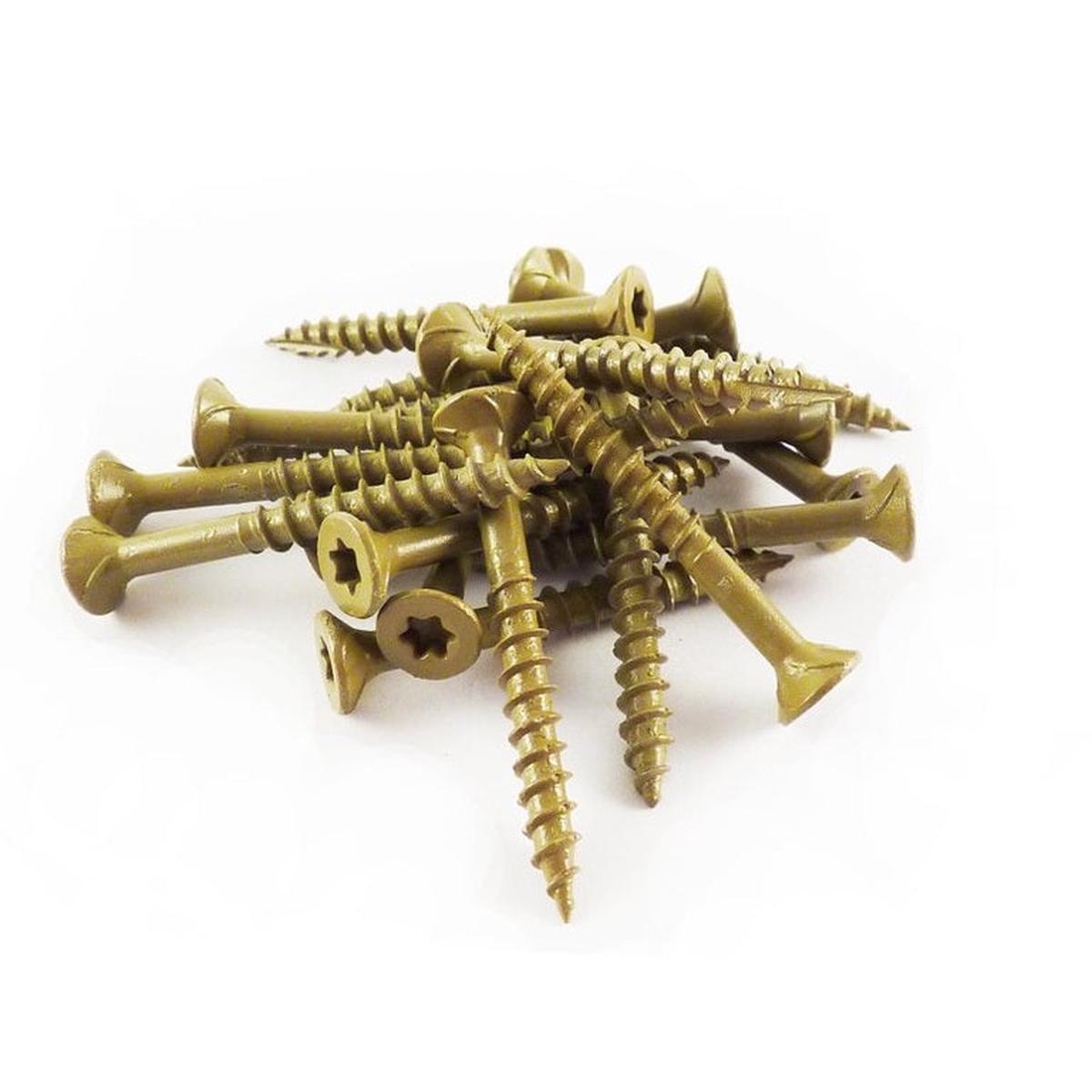 WoodPro AP8X2-1 #8 x 2 in. Gold Finish Wood Screws, 160/Box
