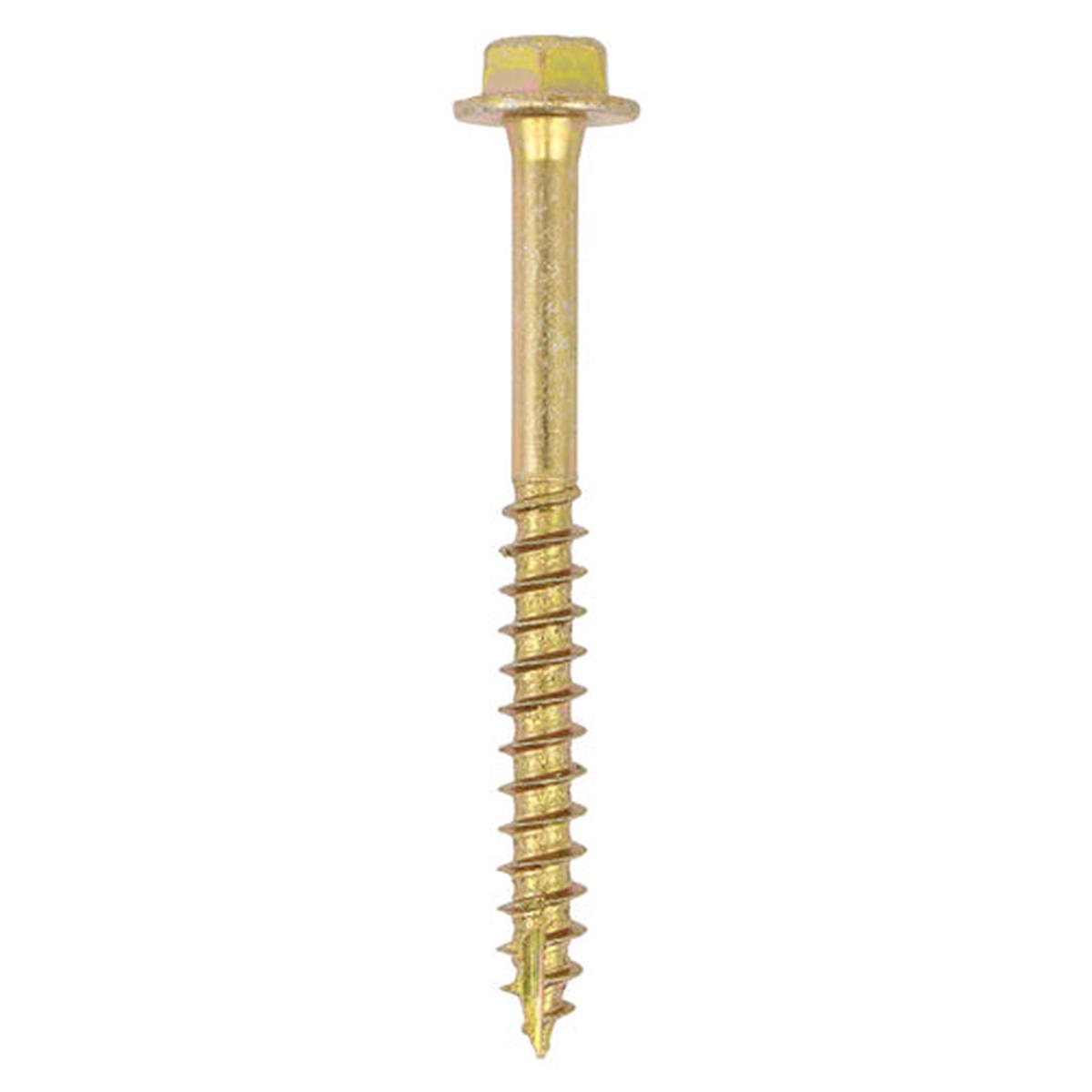 TIMCO Solo Coach Screws - Hex Flange - Yellow - 6.0 x 100 - 8 Pieces TIMpac