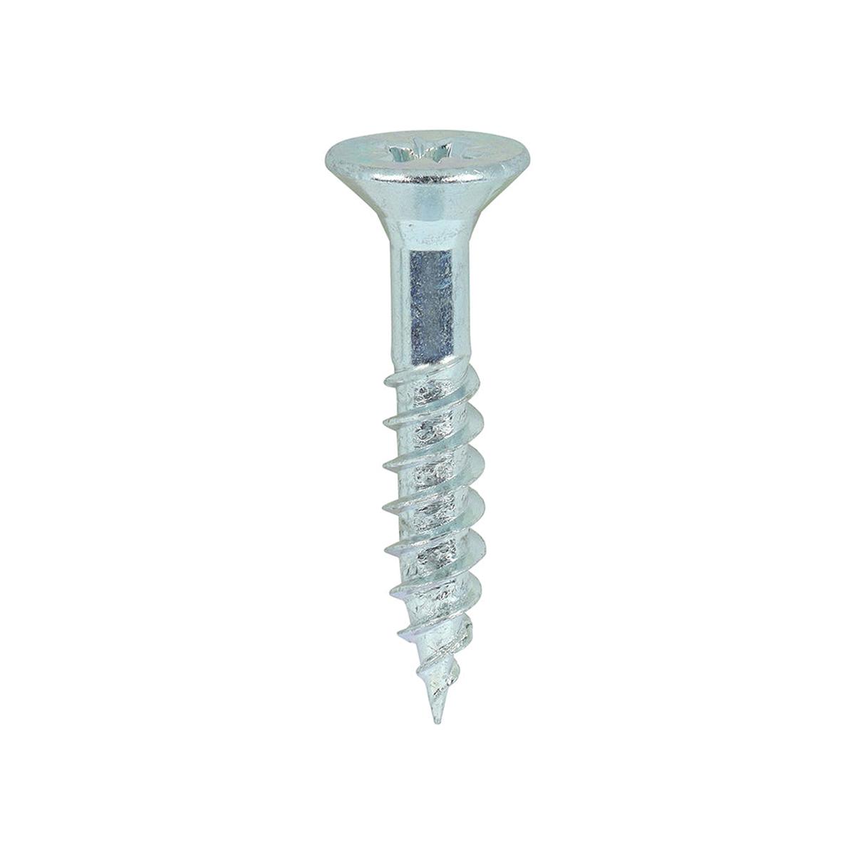 TIMCO Twin-Threaded Woodscrews - PZ - Double Countersunk - Zinc - 12 x 1 1/4 - 200 Pieces Box
