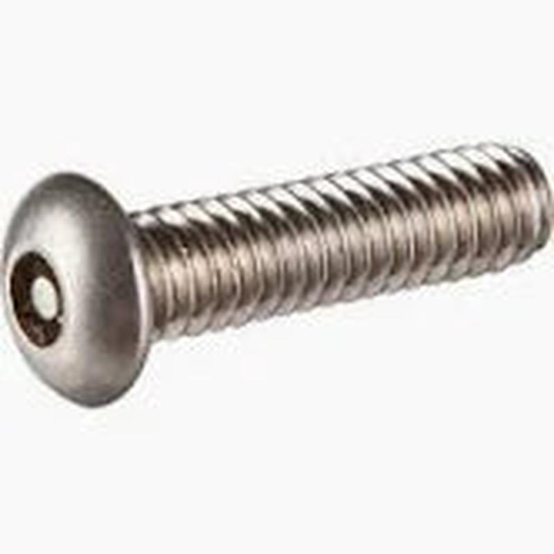 [100 PKG] Cap Screws Button Head Pin In Socket 18/8 Stainless Steel 8-32 X 1