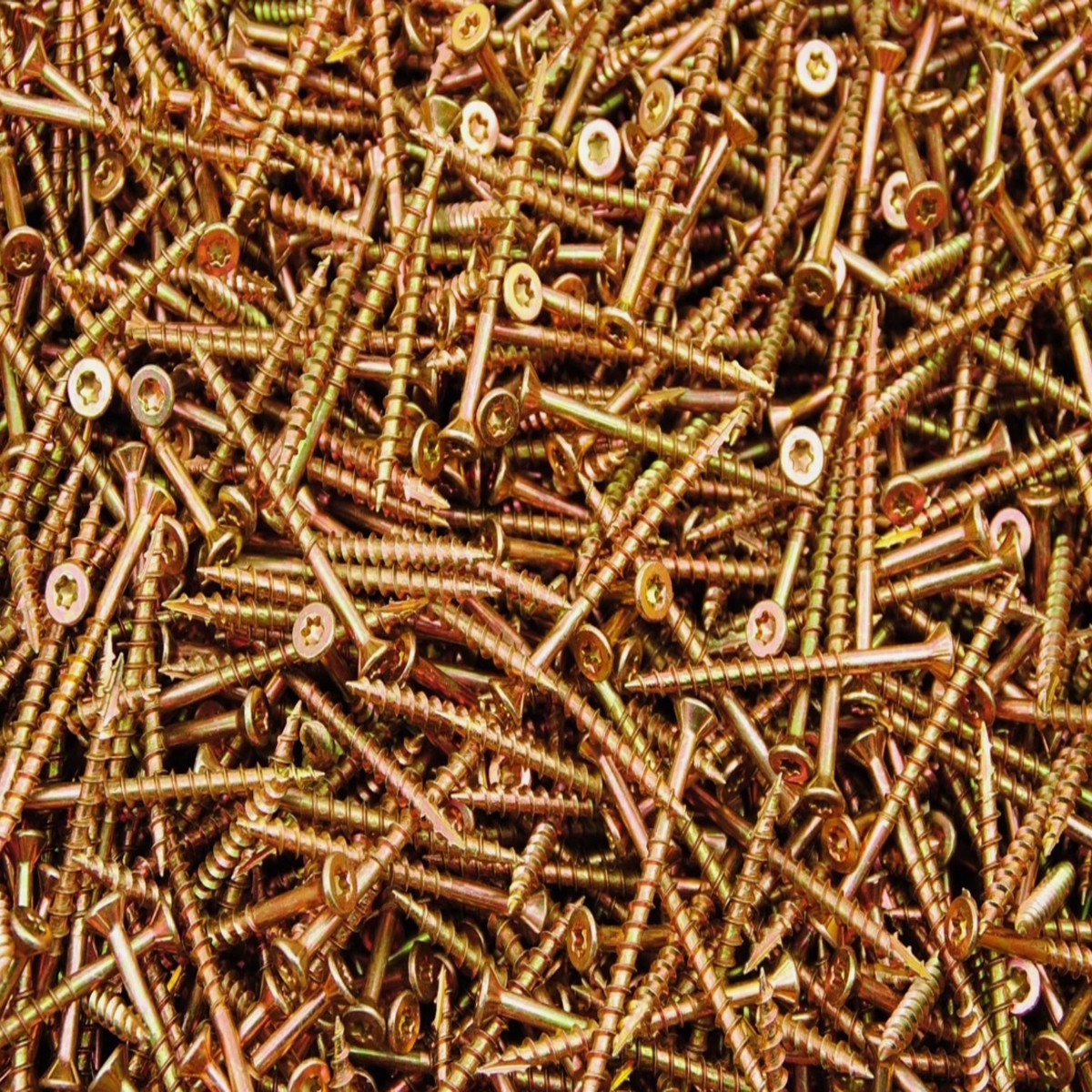 (2500) Torx T25 Star Flat Head 9 x 2-1/2 Yellow Zinc Type 17 Wood Screw BULK XT922Y