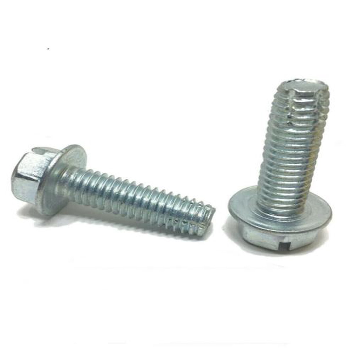 (Qty 25) 5/16"-18 x 3/4" Slotted Hex Bolt Thread Cutting Screw Zinc Plated Type F