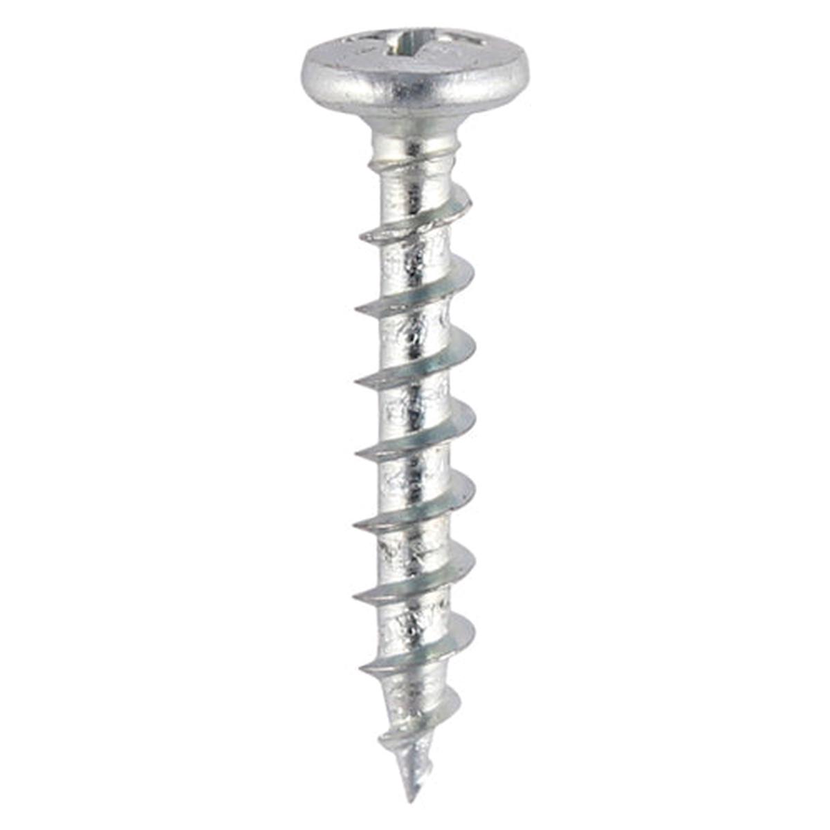 TIMCO Window Fabrication Screws - Friction Stay - Shallow Pan Countersunk - PH - Single Thread - Gimlet Point - Zinc - 4.3 x 25 - 1000 Pieces Box