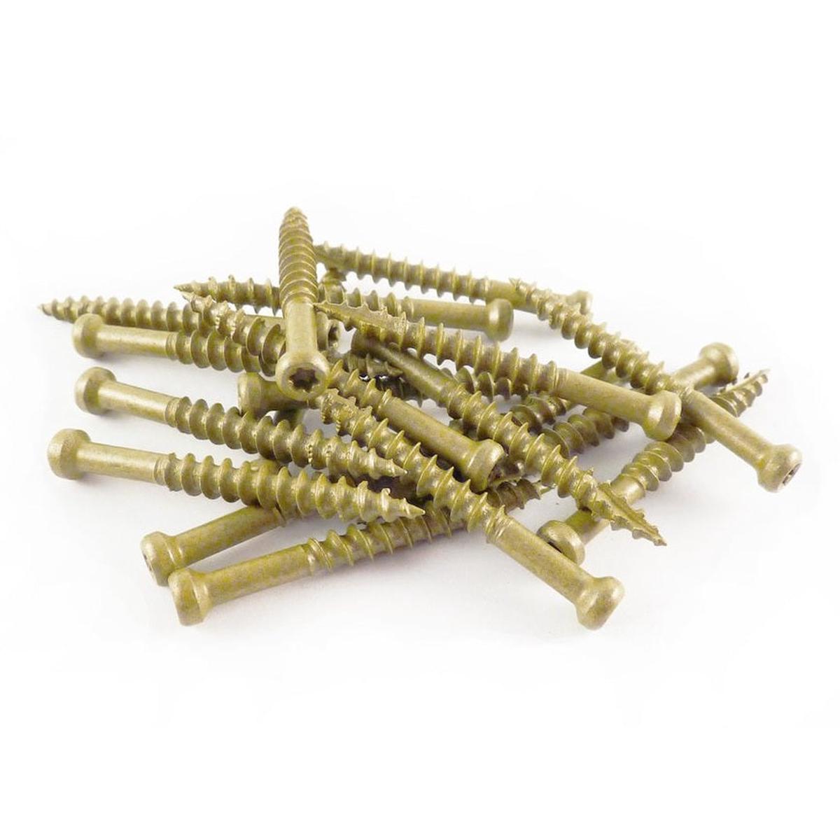 WoodPro TH7X2-1 #7 x 2 in. Gold Finish Wood Screws, 174/Box