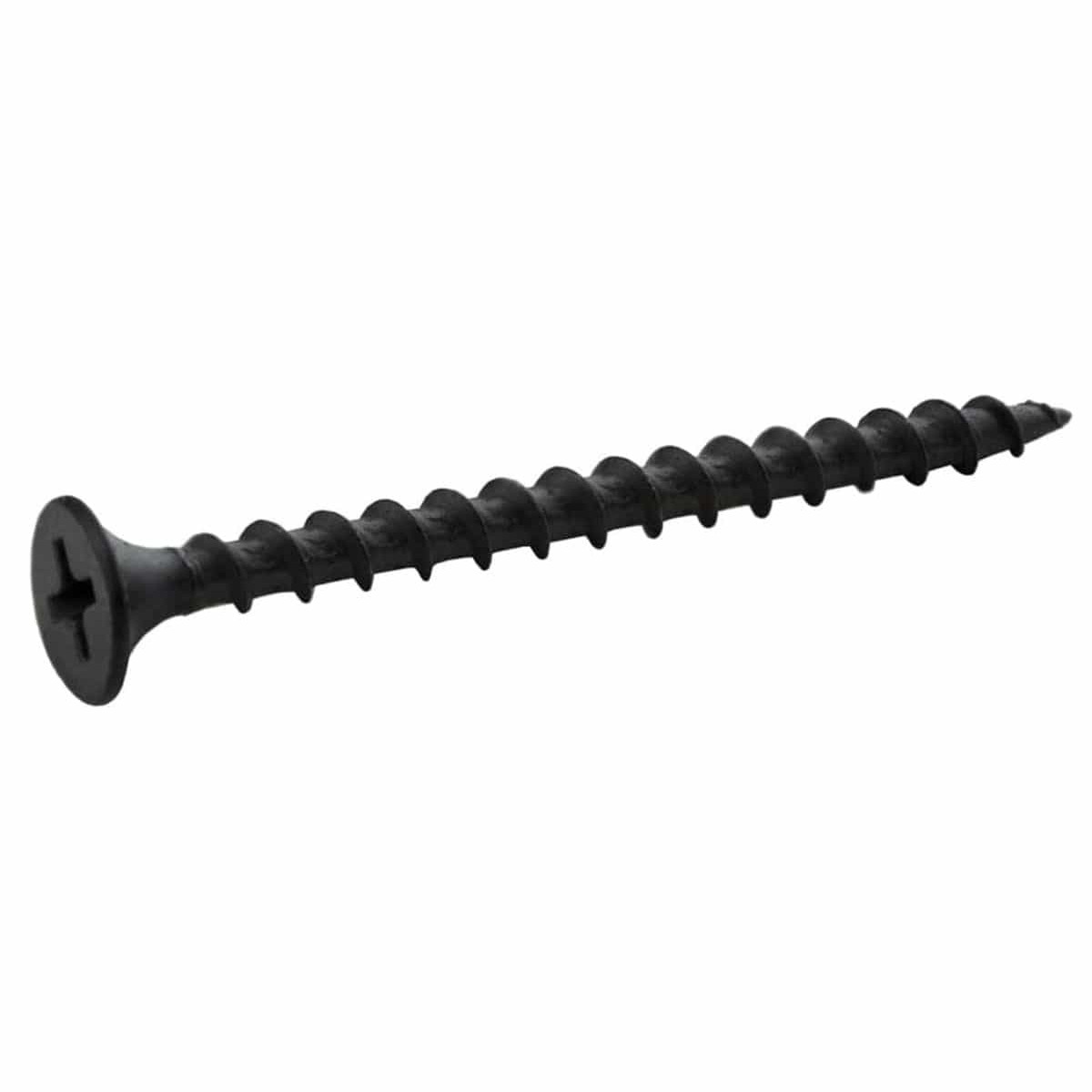 Zeus Drywall Screws #6 x 2 Inch Z6200CS (3500 Box Coarse Thread Bugle Head Black Phosphate Coated Sharp Point Phillips Drive Wood Fasteners)