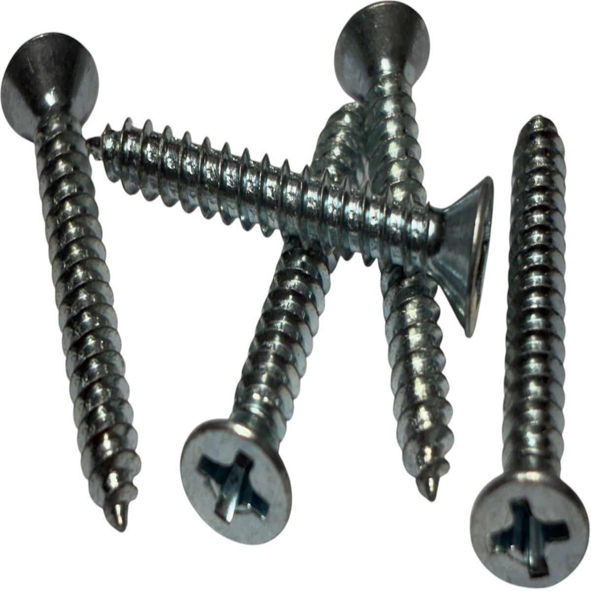 (SMFP0205) PHILLIPS PLATED FLAT HEAD SHEET METAL SCREW #2 X 5/16 100 pcs/pkg