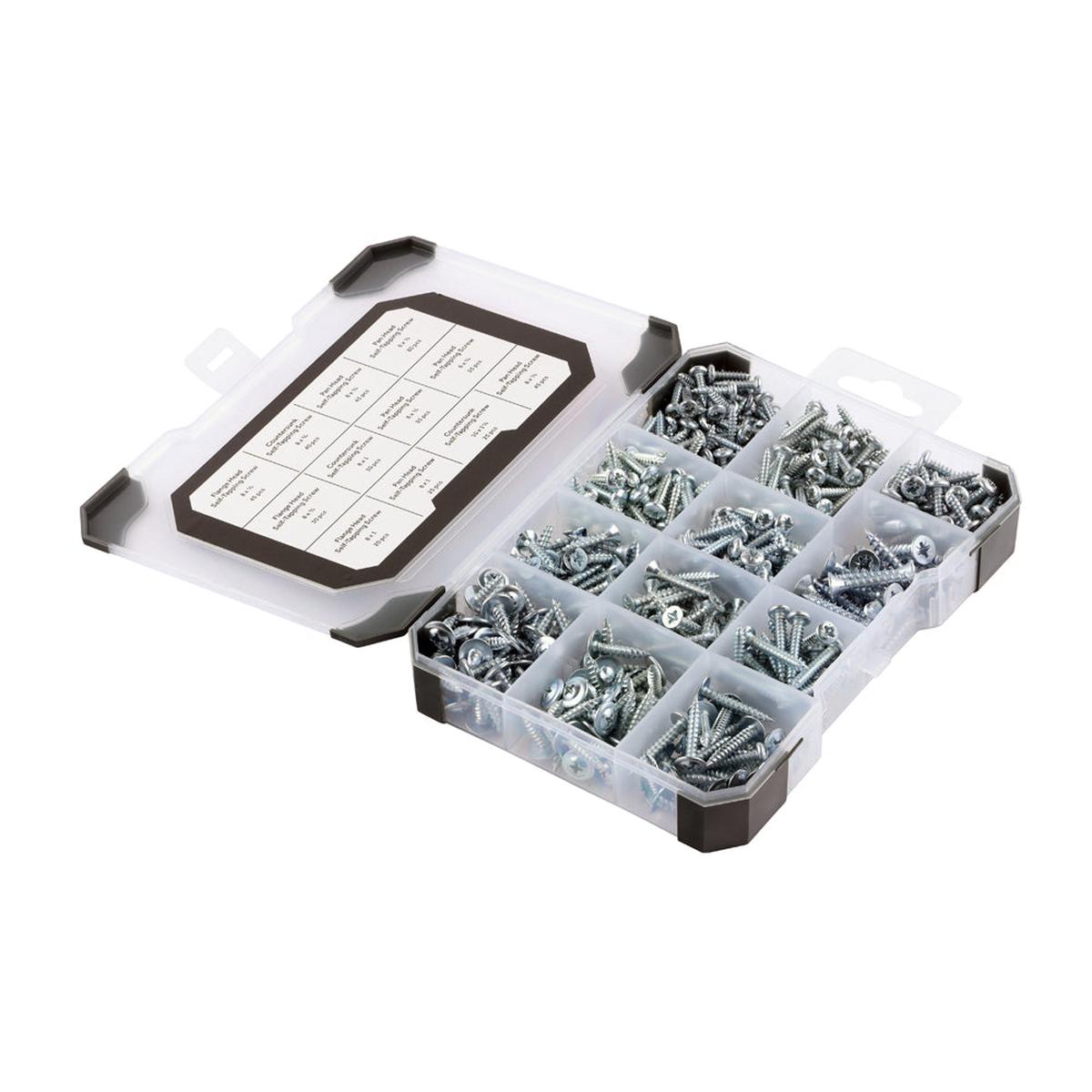 TIMCO Mixed Tray - Self-Tapping Screws Zinc - 475pcs - 475 Pieces Tray