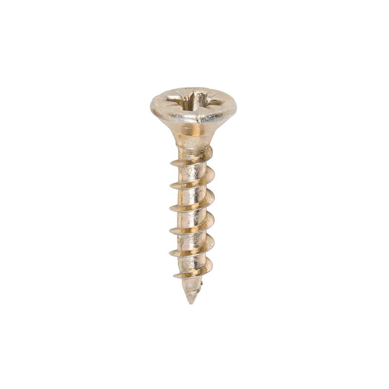 TIMCO Solo Chipboard & Woodscrews - PZ - Double Countersunk - Yellow - 3.5 x 17 - 200 Pieces Box