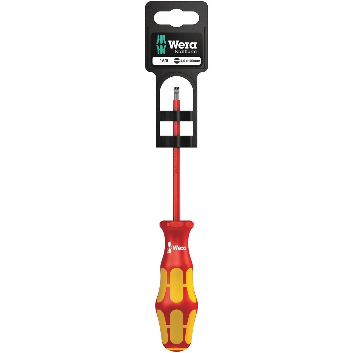 Wera 160 I SB VDE Insulated Screwdriver For Slotted Screws, 0.8x4x100-mm.