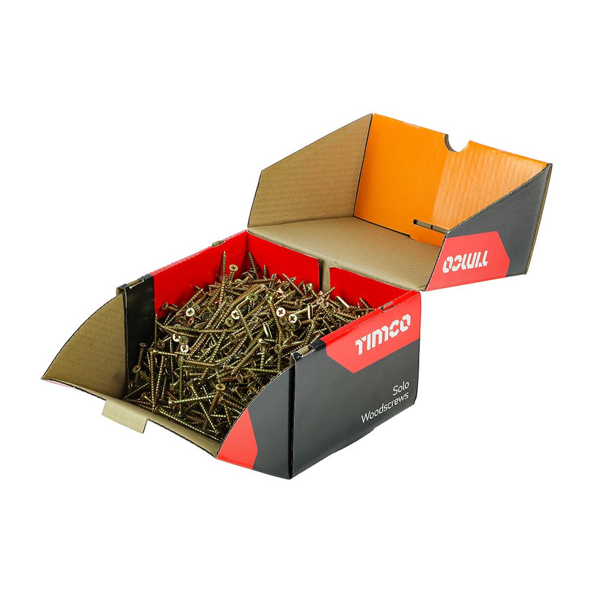 TIMCO Solo Chipboard & Woodscrews - Industry Pack - PZ - Double Countersunk - Yellow - 5.0 x 60 - 1000 Pieces Box