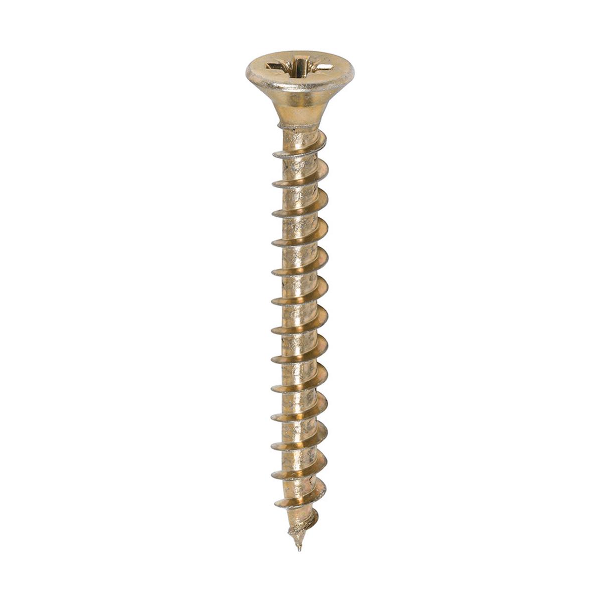 TIMCO Solo Chipboard & Woodscrews - PZ - Double Countersunk - Yellow - 5.0 x 45 - 200 Pieces Box