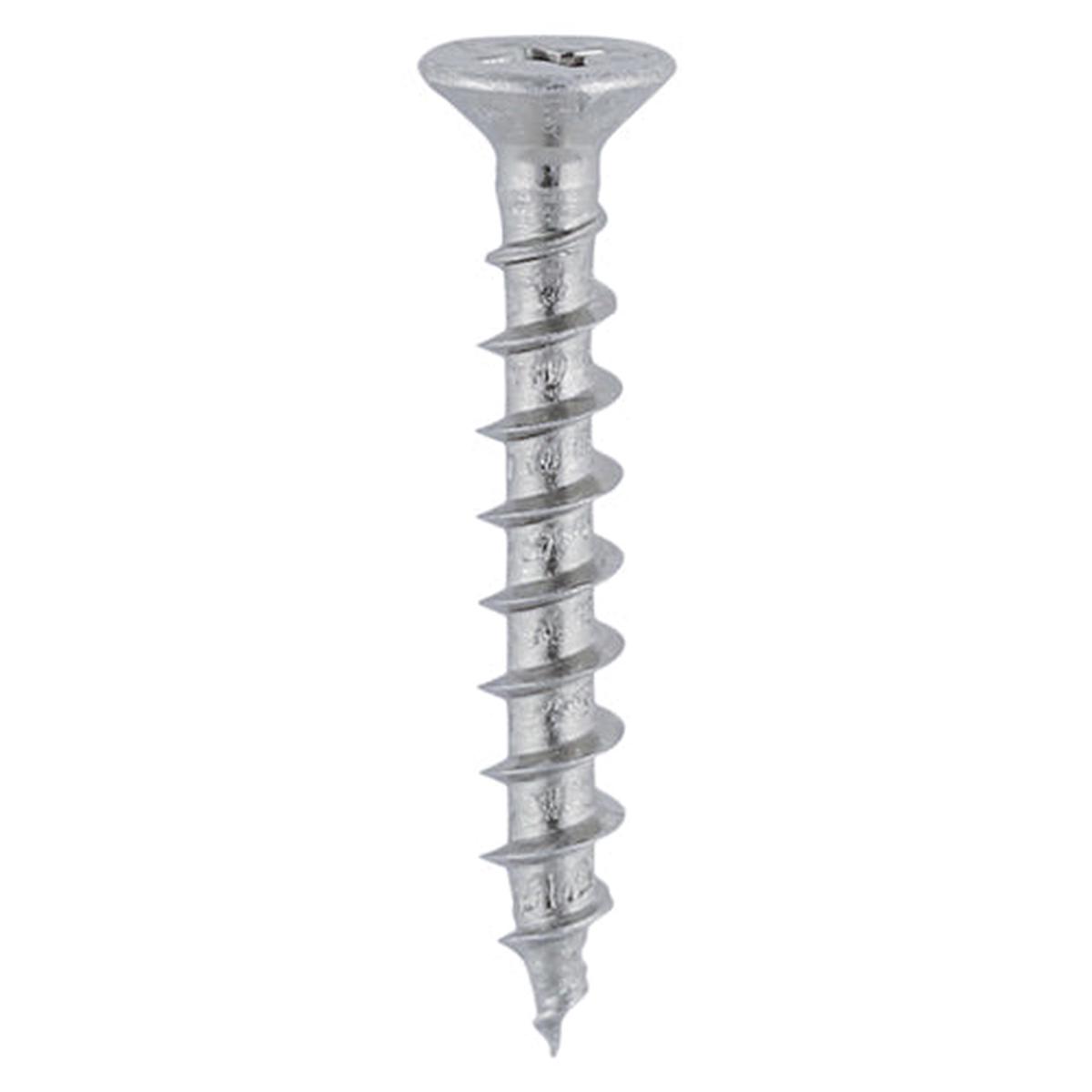 TIMCO Window Fabrication Screws - Countersunk with Ribs - PH - Single Thread - Gimlet Tip - Stainless Steel - 4.3 x 16 - 1000 Pieces Box