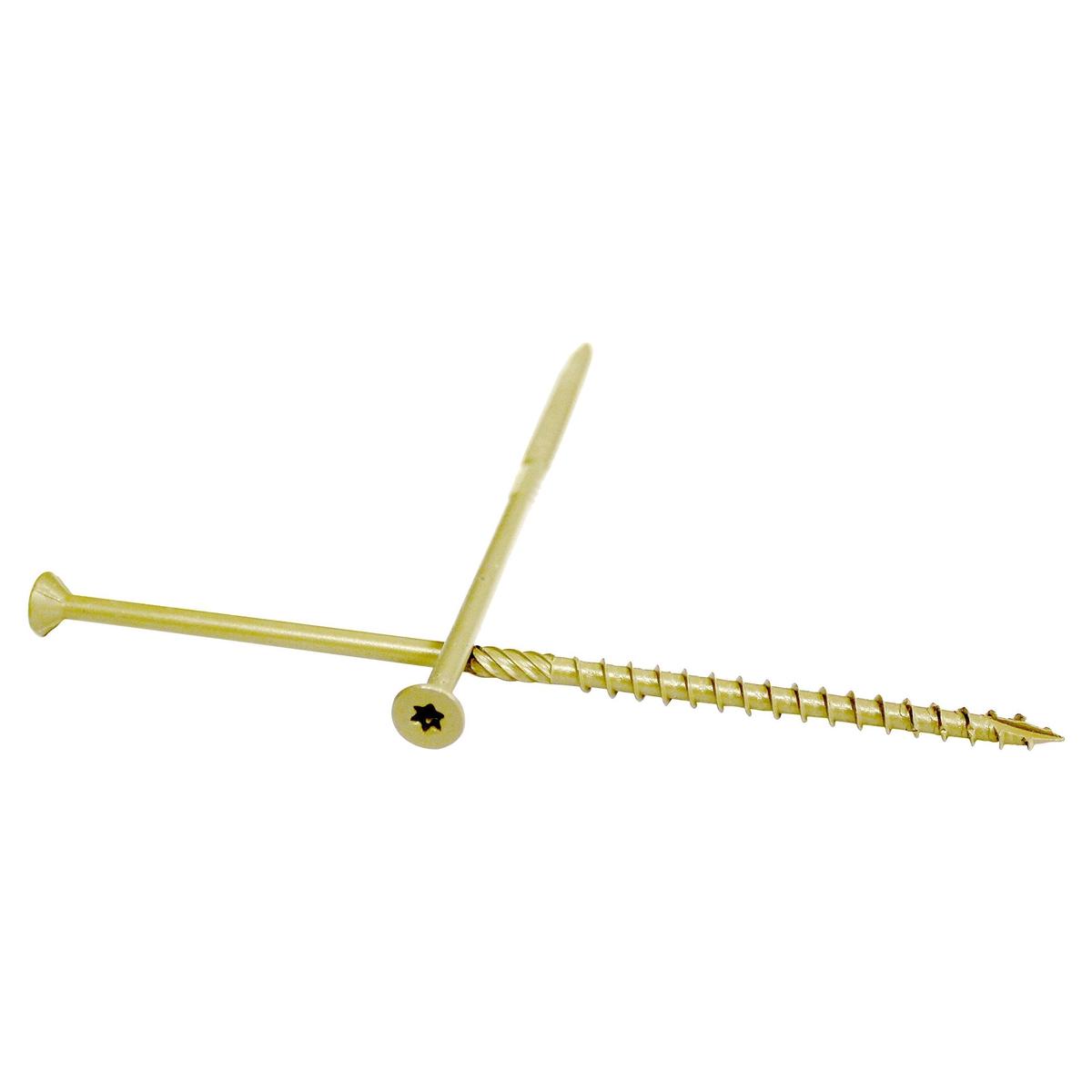 WoodPro Fasteners AP12X8-50 T25 All Purpose Wood Construction Screws, Golden, 12 x 8"