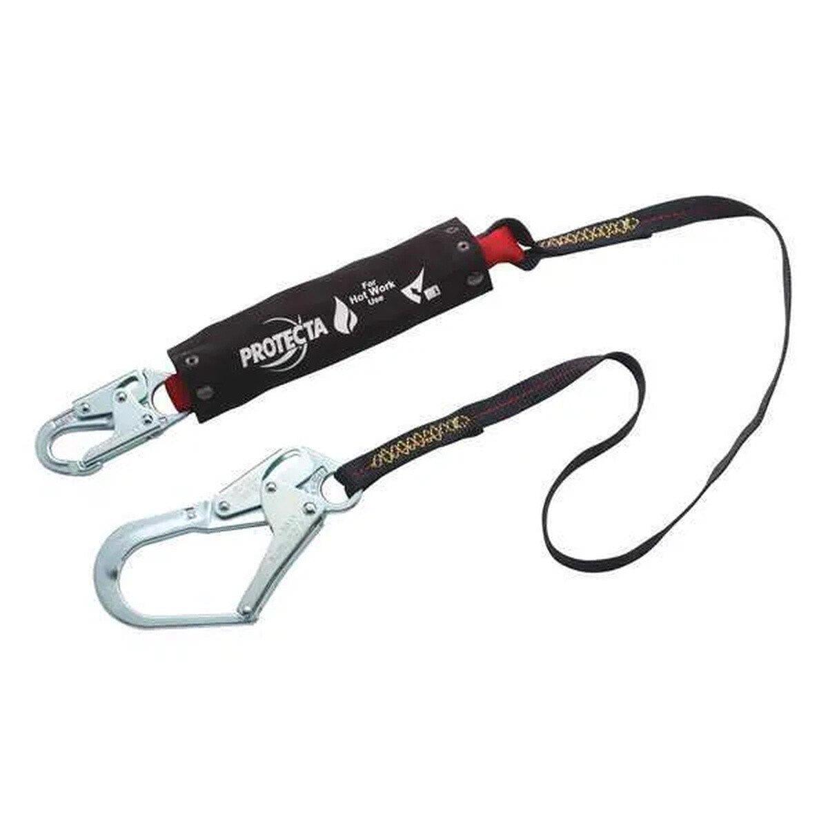 3M 1340128 Protecta Pro Pack 6 ft Shock Absorbing Hot Work Lanyard with Rebar Hook (1 Each)