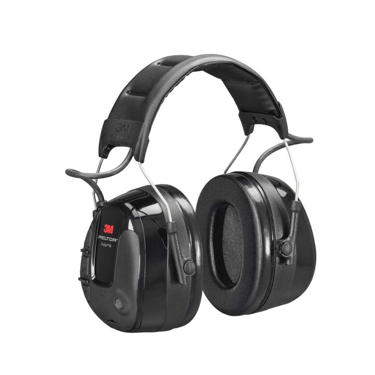 3M MT13H221A ProTac III Electronic Hearing Protector Headset with 35 mm External Audio Input and Environmental Listening Headband Black (7100088424)